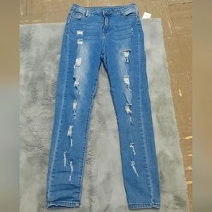 Size 8/10, Blue, High Waist High Stretched Skinny Jeans